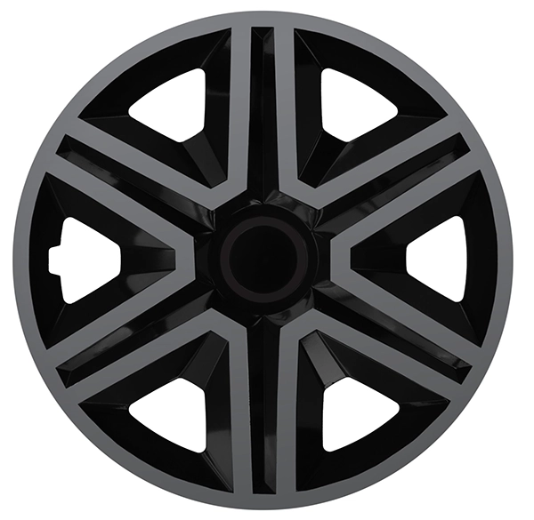 Eine Frontaufnahme der Radkappe Modell RKK20 in schwarz-graphit.