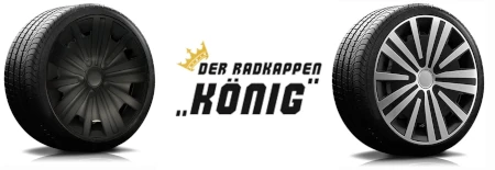 Die Modelle der RKK17 von Radkappen Koenig in schwarz und schwarz-silber.